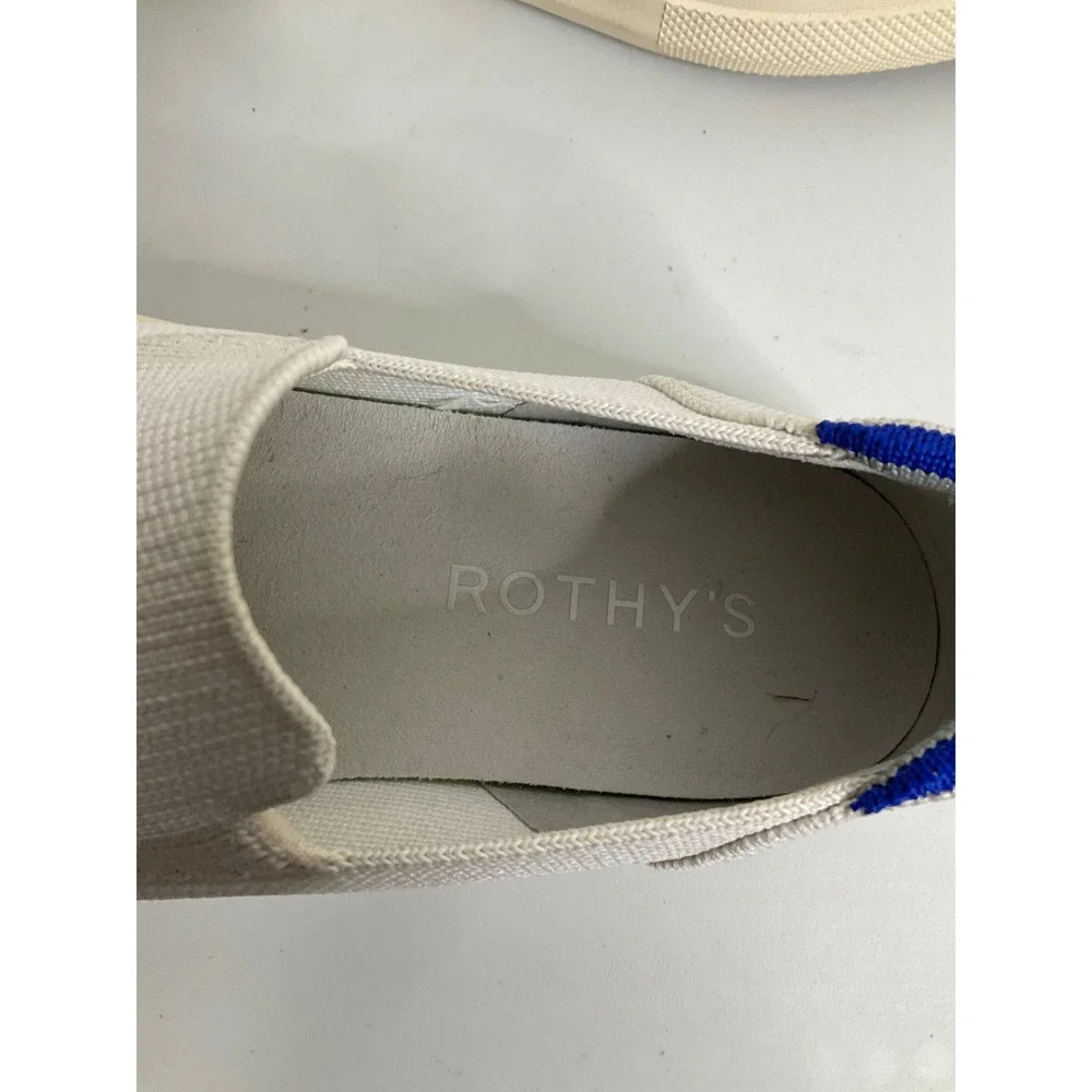 Rothys Bright White Slip On Sneakers Mens 8.5 Womens‎ 10 Knit Loafers